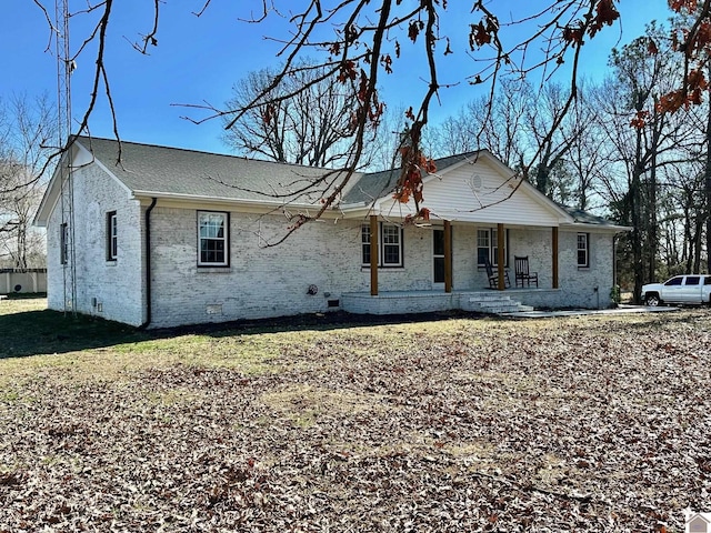 view of front of property with covered porch