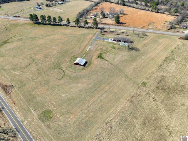 aerial view with a rural view