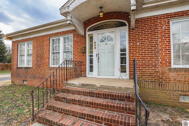 view of doorway to property