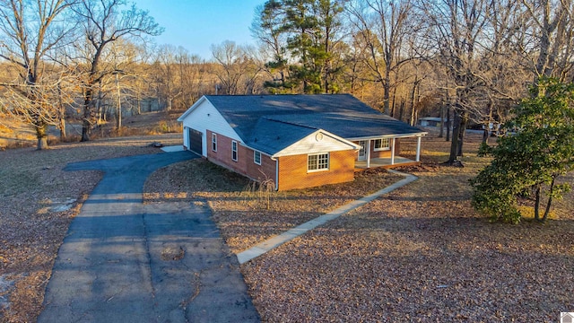 exterior space with covered porch