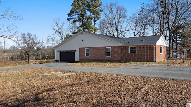 view of home's exterior featuring a garage