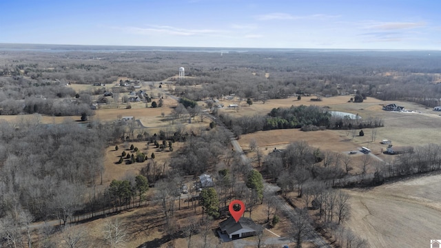 drone / aerial view with a rural view