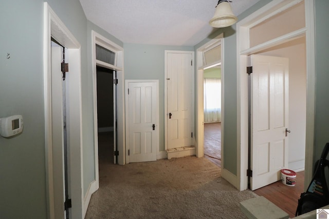 hallway with carpet