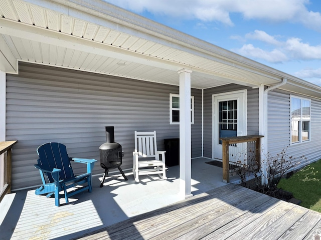 view of wooden deck