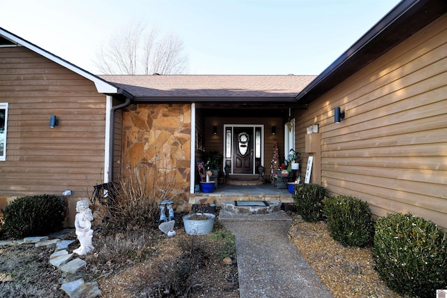 view of doorway to property