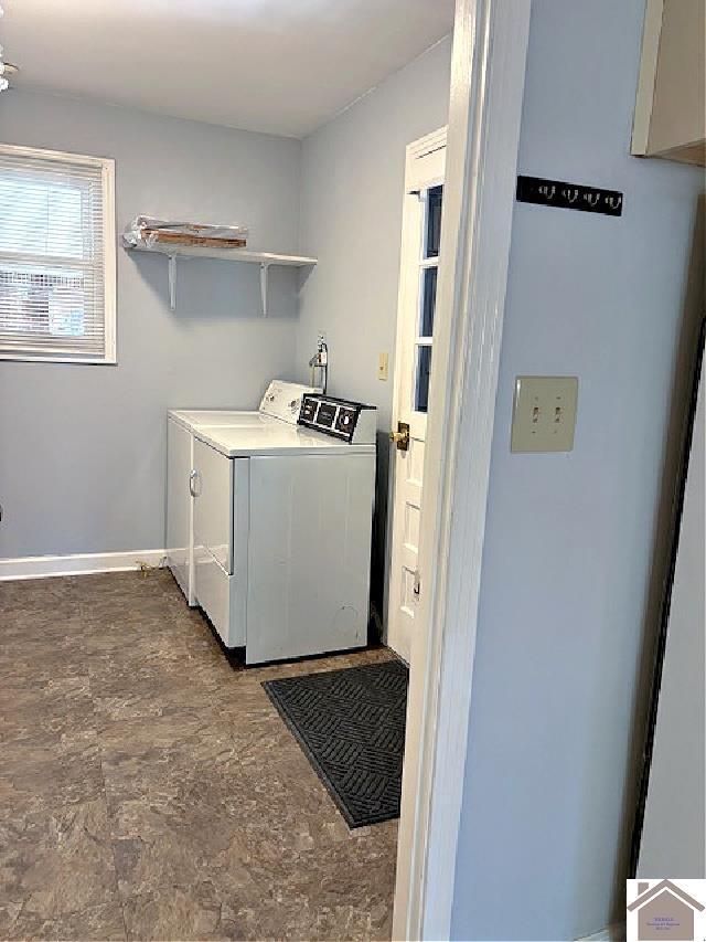 laundry area featuring independent washer and dryer