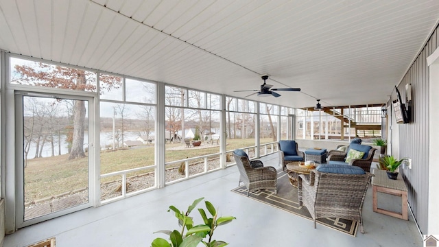 view of sunroom