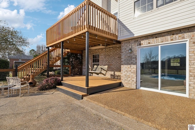 view of patio / terrace with a wooden deck