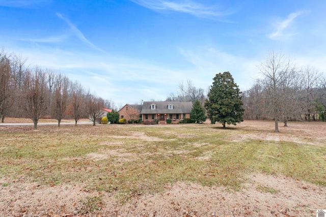 view of yard with a rural view