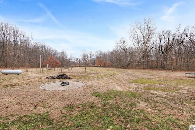 view of yard featuring a rural view