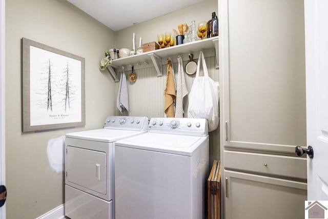 laundry area with washer and dryer