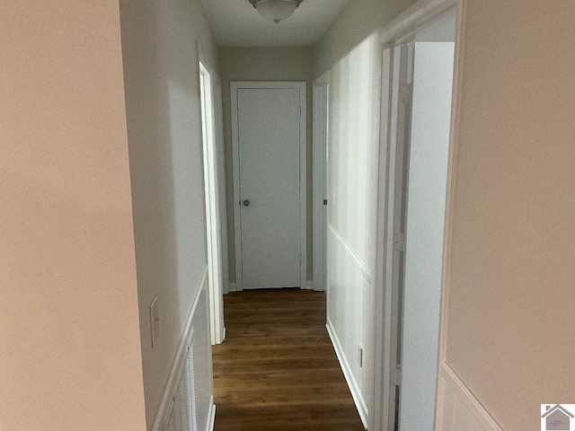 hallway with light wood-type flooring