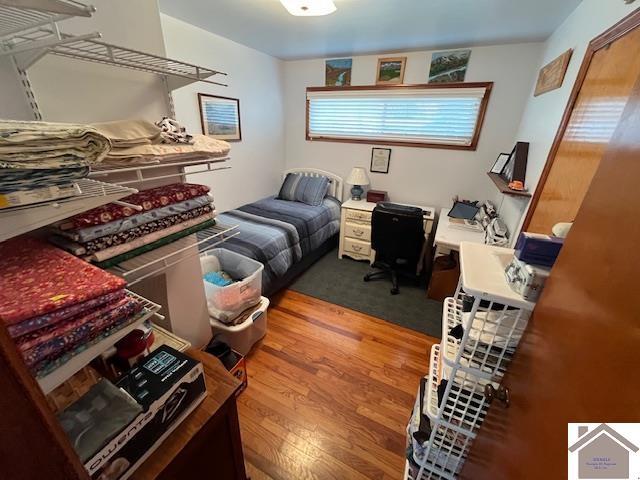 interior space with hardwood / wood-style flooring