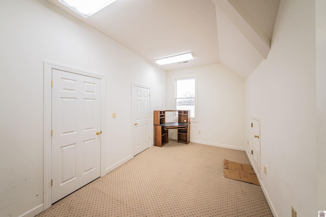 bonus room with lofted ceiling