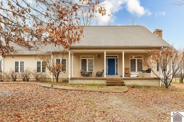 view of front of home with covered porch