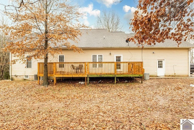 rear view of house with a deck