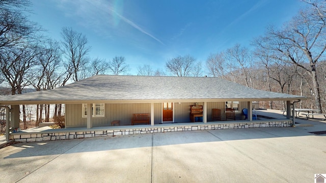 exterior space with covered porch