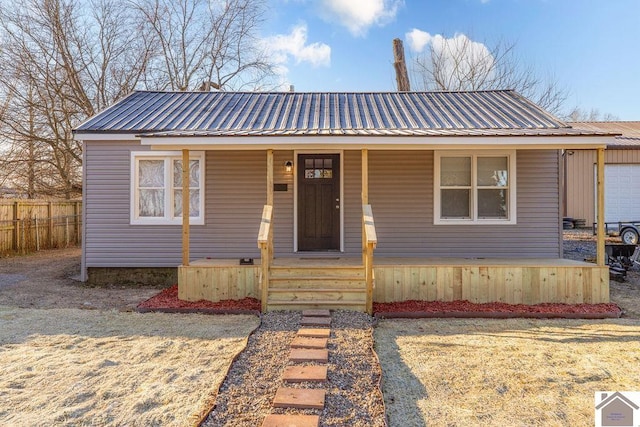 view of front of house with covered porch