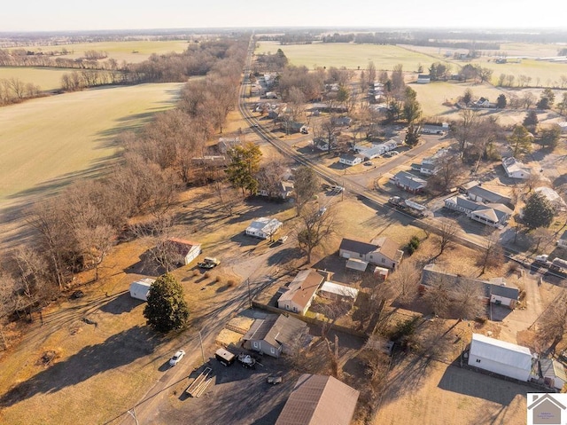 drone / aerial view with a rural view