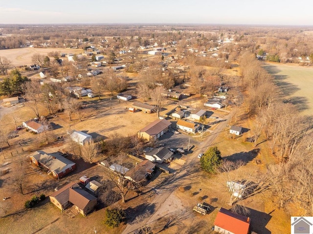 aerial view featuring a rural view