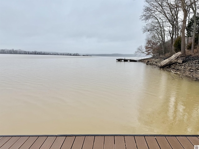 view of water feature featuring a boat dock