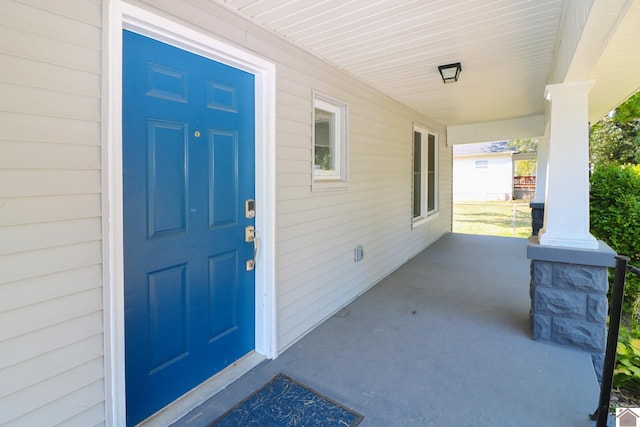 view of doorway to property