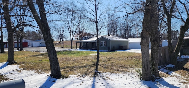 view of snowy yard