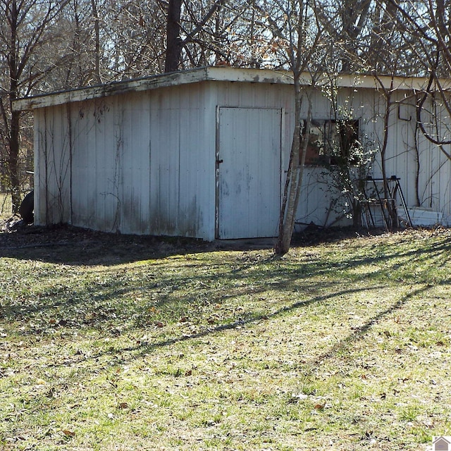 view of shed