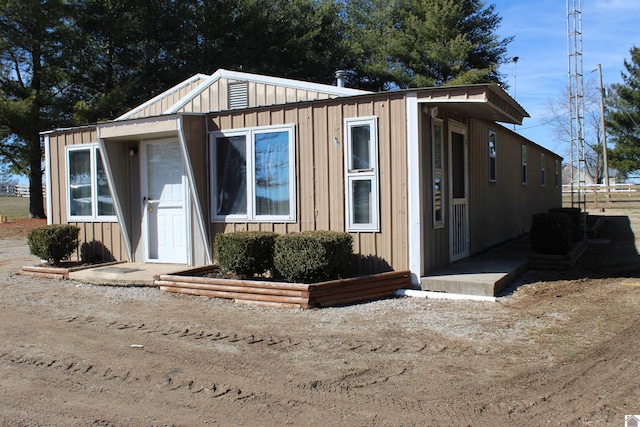 view of front of property featuring board and batten siding