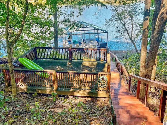 wooden deck with a gazebo