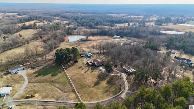 drone / aerial view featuring a rural view