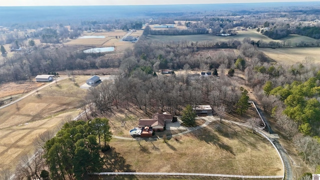 bird's eye view featuring a rural view