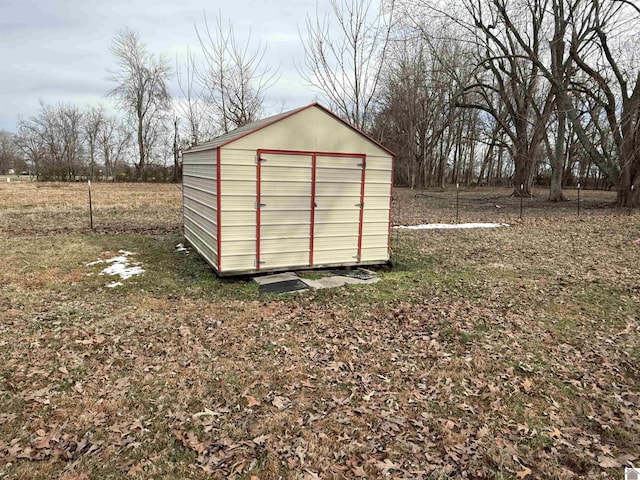 view of shed