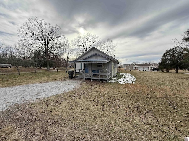 exterior space with covered porch