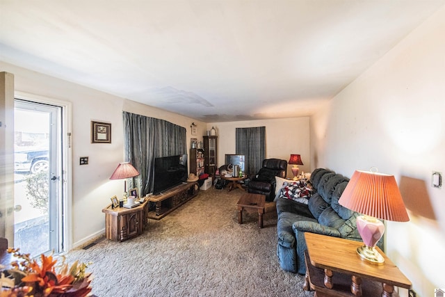 view of carpeted living room