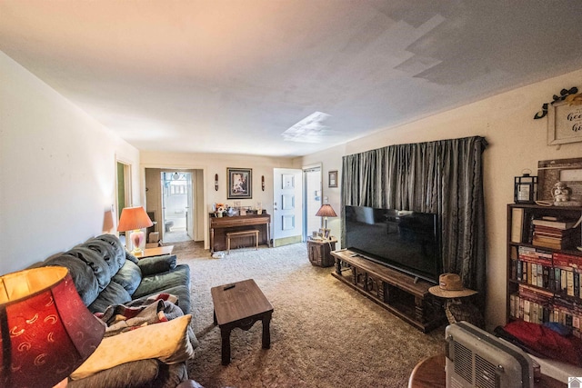 view of carpeted living area