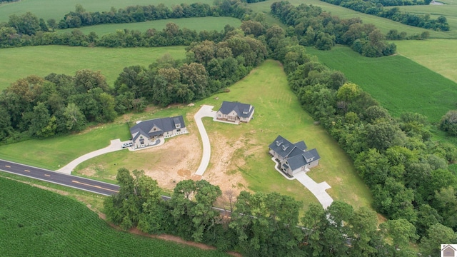 drone / aerial view featuring a rural view