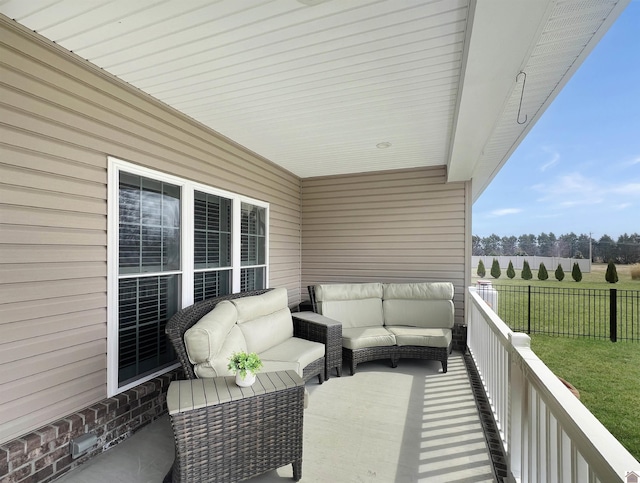 balcony with an outdoor living space