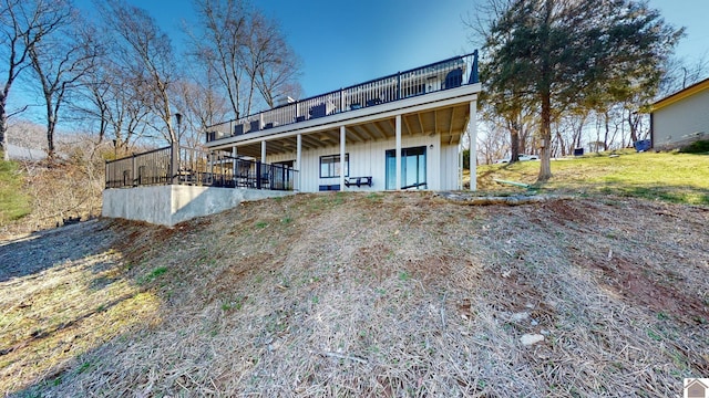 exterior space with a wooden deck