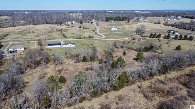 drone / aerial view featuring a rural view