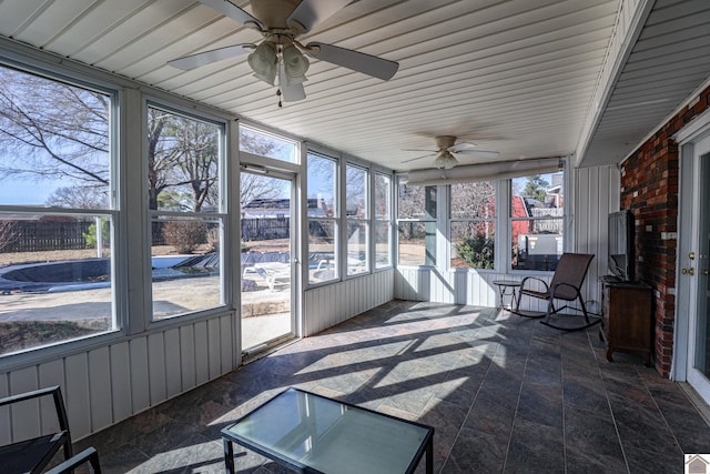 view of sunroom / solarium