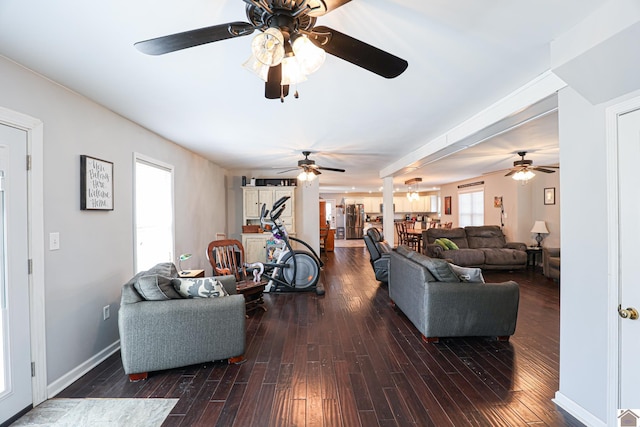 3929 Griggstown Rd, Calvert City, KY 42029 - living area featuring wood finished floors and baseboards