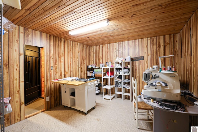 3929 Griggstown Rd, Calvert City, KY 42029 - miscellaneous room featuring wood walls and wood ceiling