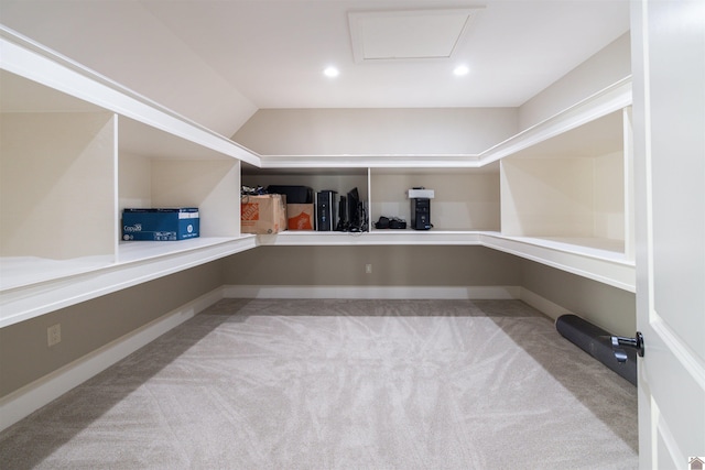 storage area featuring attic access