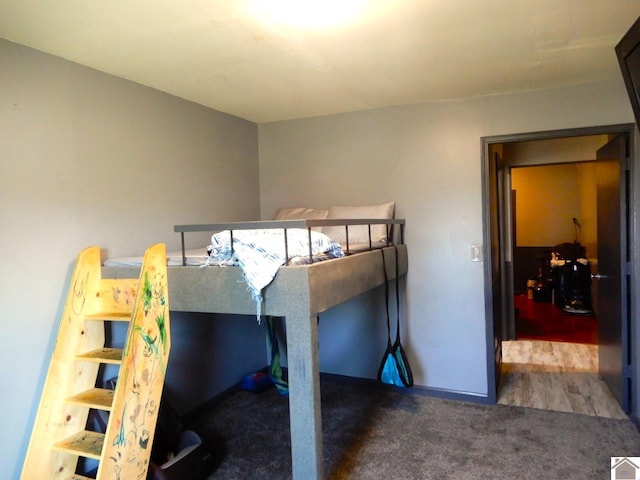 bedroom featuring carpet flooring