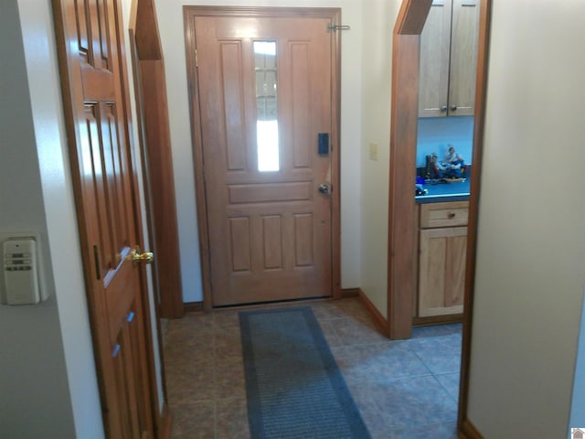 entryway with baseboards