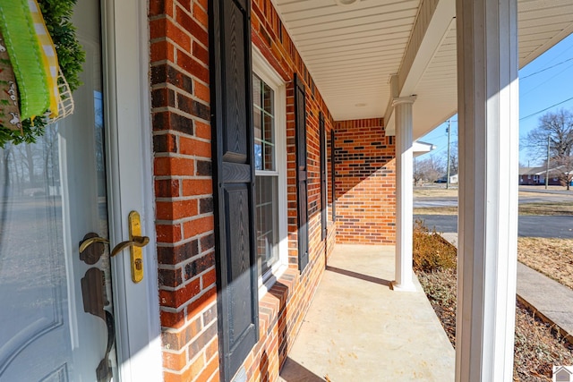 view of patio featuring covered porch