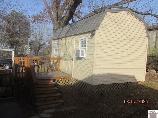 view of shed