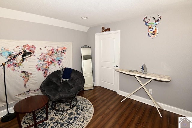1706 Lane-A Rd, Paducah, KY 42003 - sitting room featuring baseboards and dark wood-style flooring