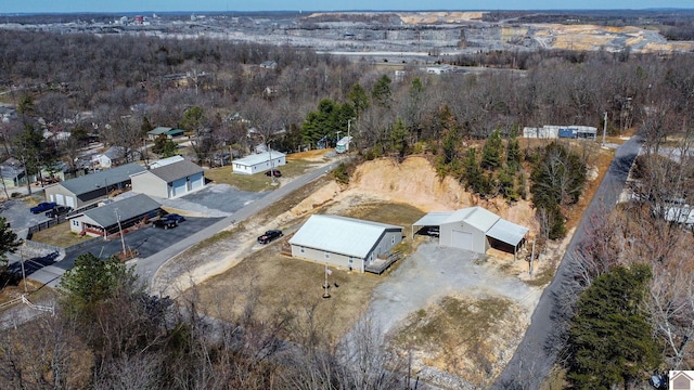 bird's eye view with a forest view